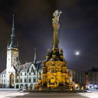 Olomoucká radnice se Sloupem nejsvětější trojice